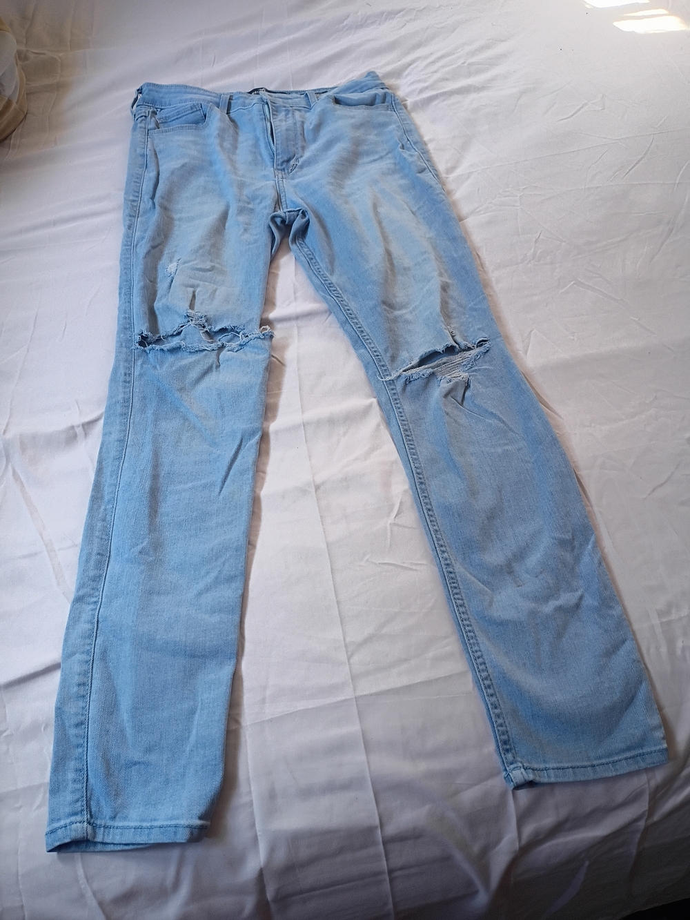 Light Blue Women's Distressed Jeans
